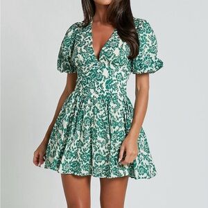 Showpo Green Floral Dress